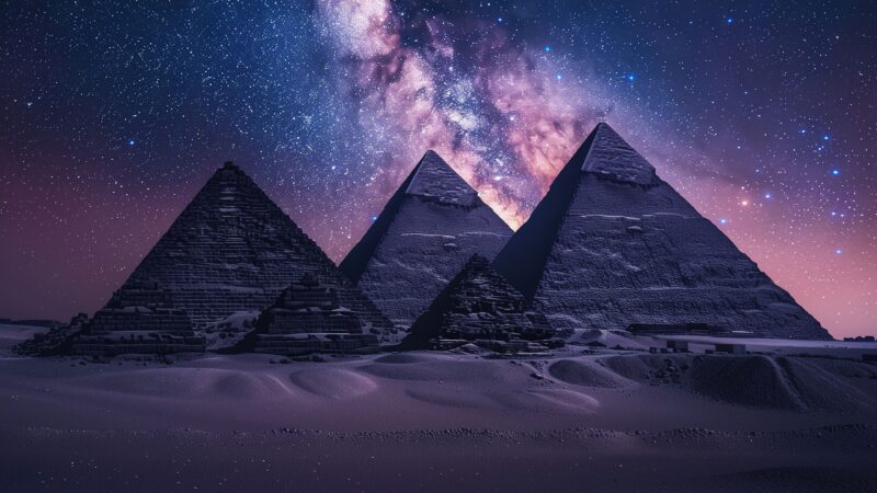 Ancient Stones Beneath the Milky Way wallpaper 4K