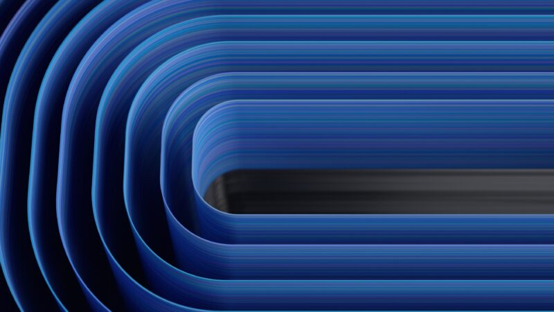 Blue Abstract Layers | Modern Desktop Art wallpaper 4K