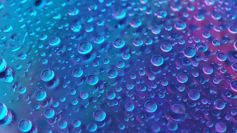 Blue Rain in Extreme Closeup wallpaper 4K