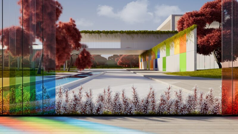 Bold Colors Shape the Structure wallpaper 4K