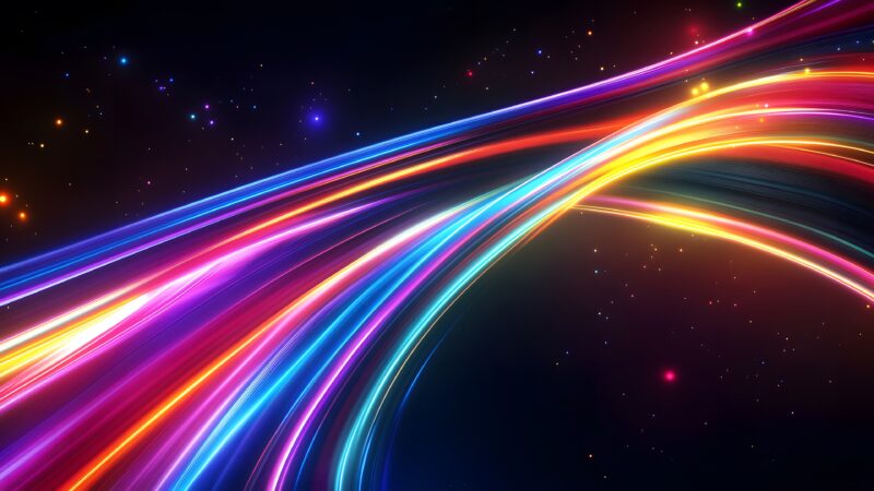 Colorful Energy Bursting Across Cosmos wallpaper 4K