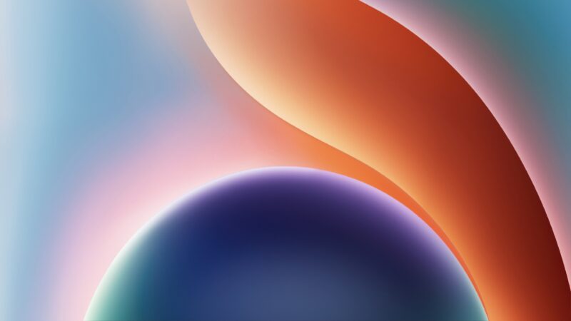 Colorful Modern Curves Unfold wallpaper 4K