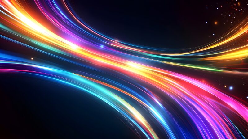 Cosmic Streaks Across a Vivid Galaxy wallpaper 4K