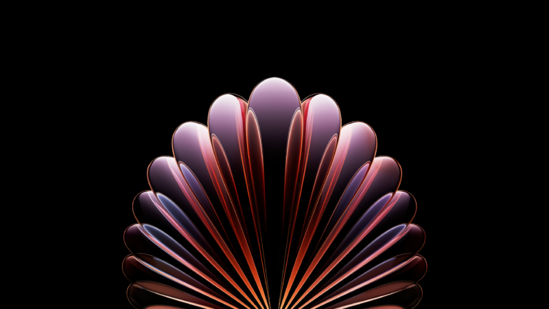 Crimson Luxury in Dark Geometry wallpaper 4K