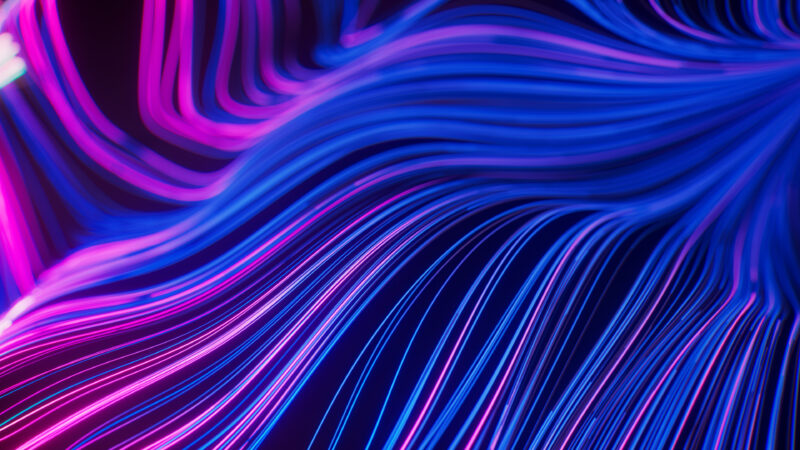 Cyberpunk Light Trails at Night wallpaper 4K