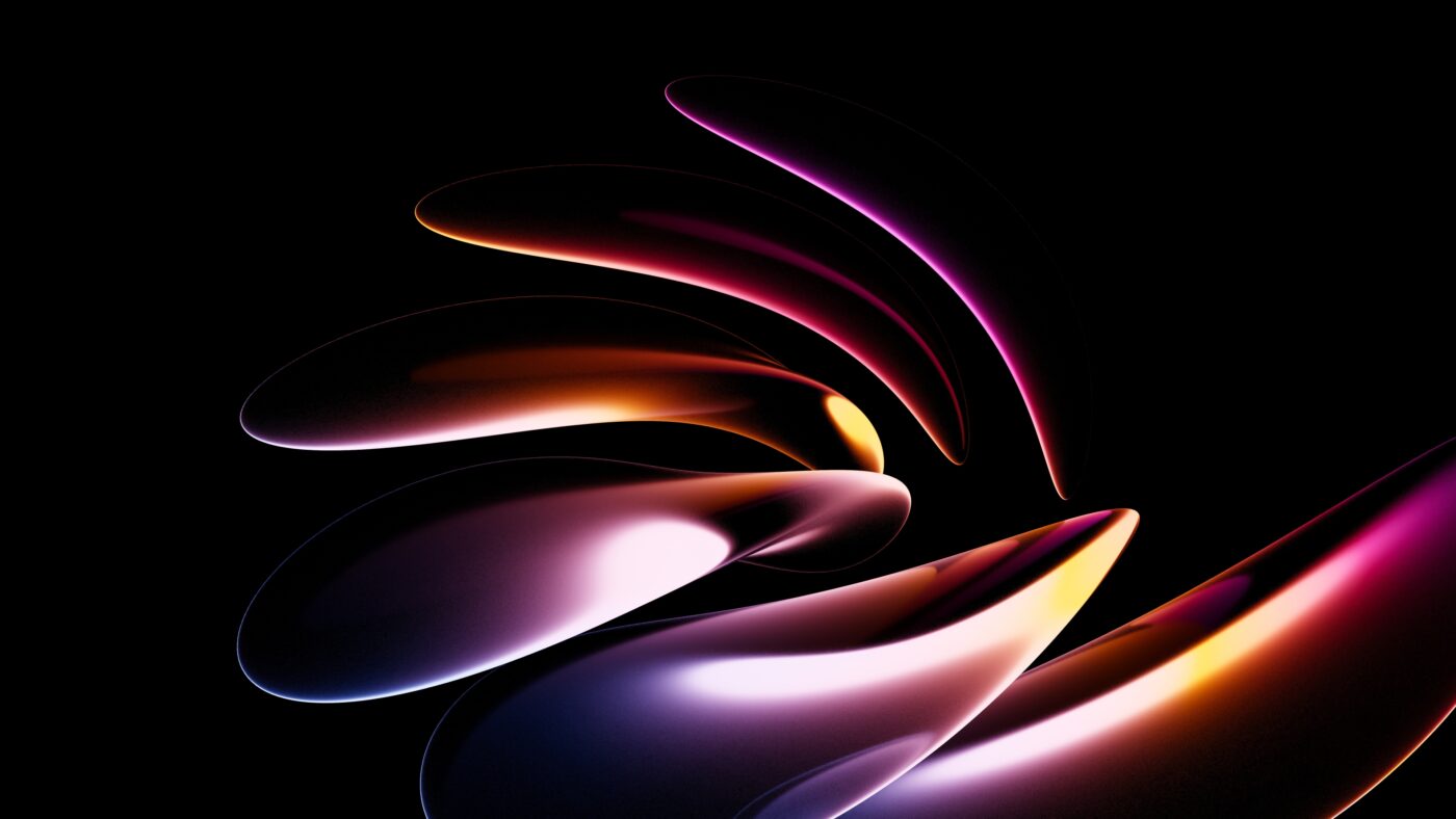 Dark Fluid Forms Glowing Black