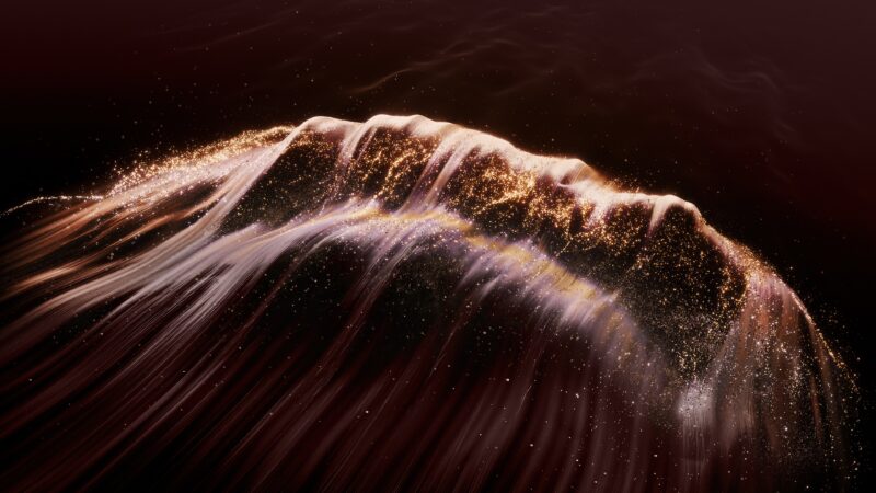 Dark Glitter Waves Swirling wallpaper 4K