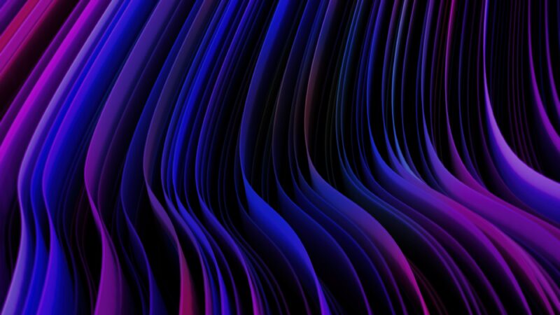 Dark Purple Neon Wave Surge wallpaper 4K