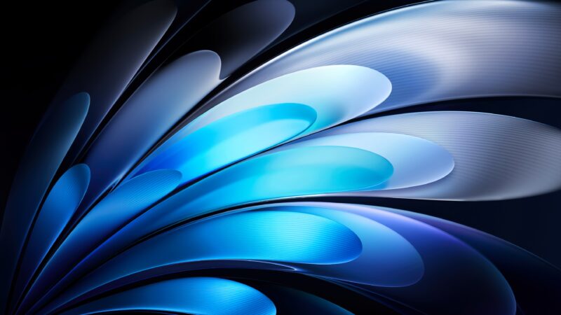 Deep Blue Gradient Dark Curves wallpaper 4K