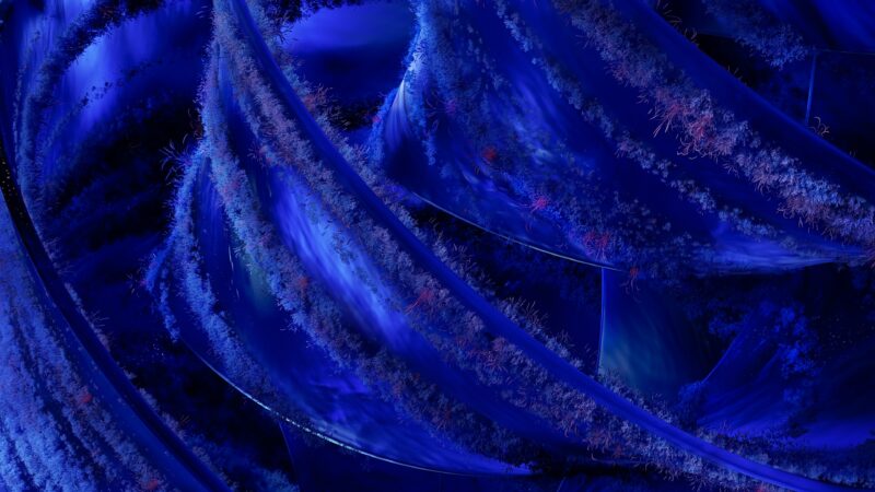 Deep Blue Organic Swirls in Motion wallpaper 4K