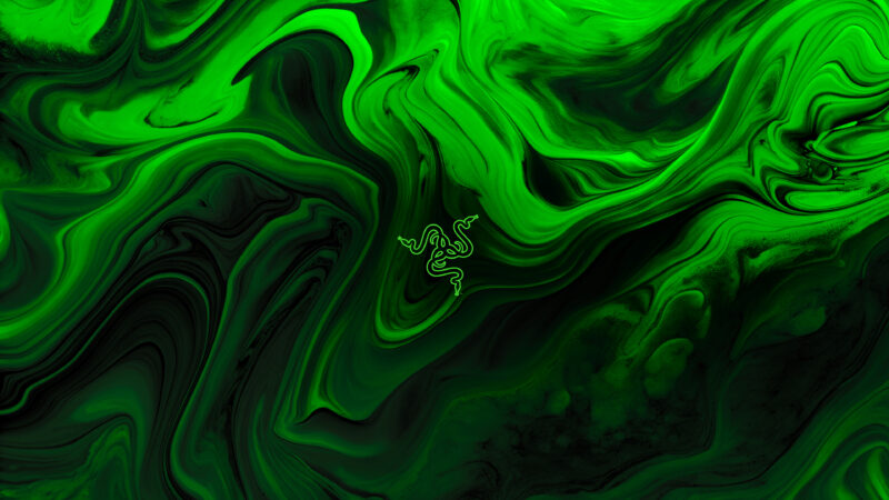 Electric Green Surge Abstract wallpaper 4K