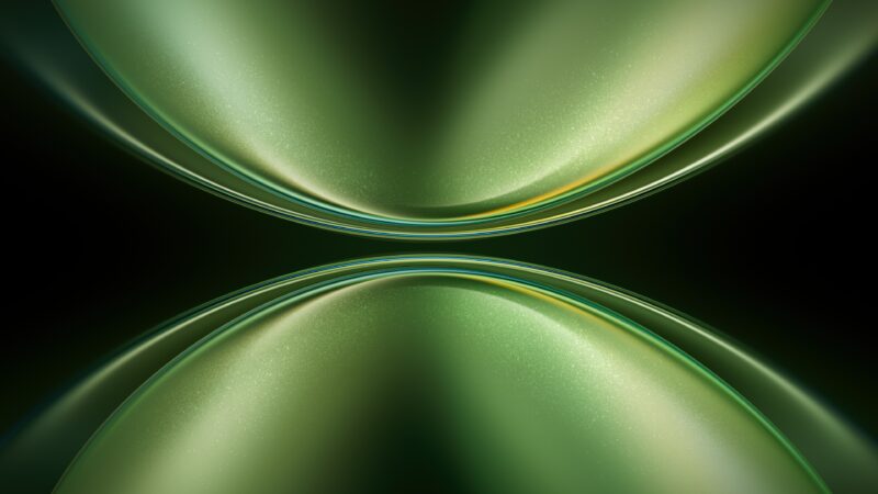 Emerald Curves Modern Symmetry Flow wallpaper 4K