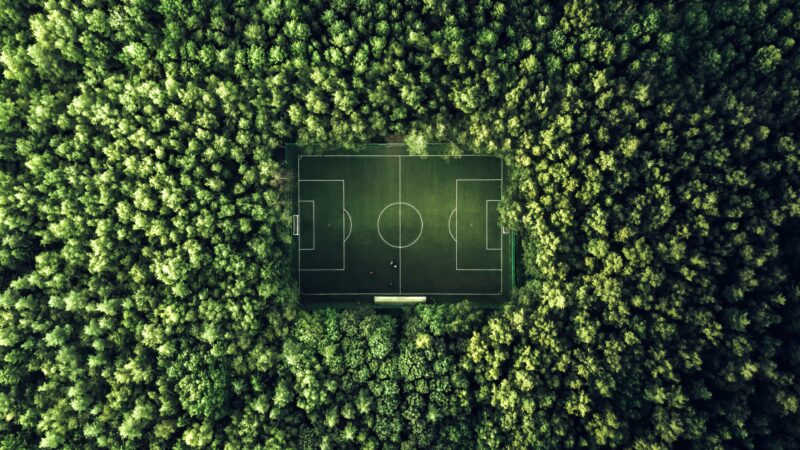 Emerald Pitch From Above wallpaper 4K