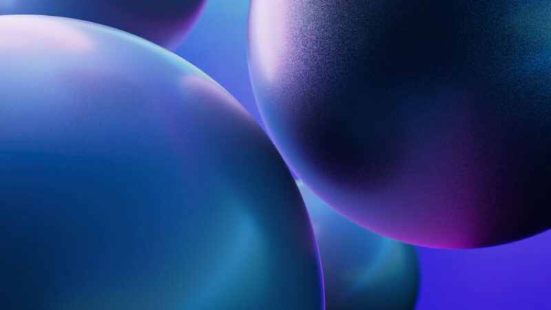 Floating Spheres in Digital Space wallpaper 4K