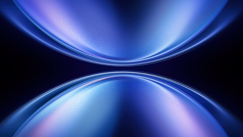 Futuristic Blue Symmetry Curves Rising wallpaper 4K