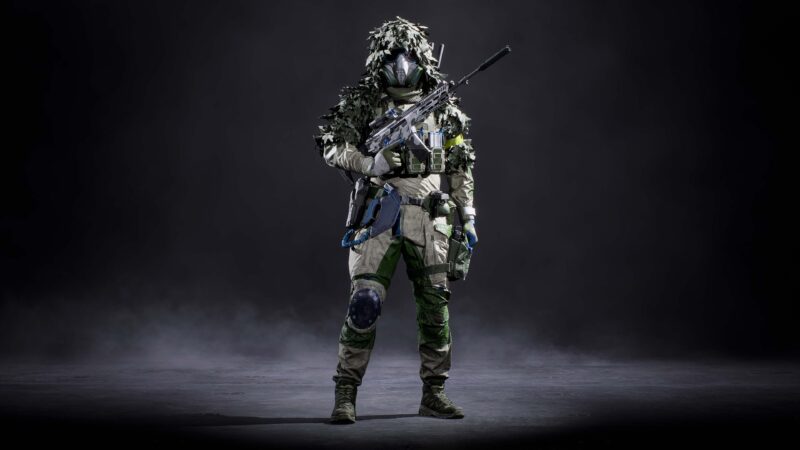 Ghillie Suit Soldier | Tactical Rifle Desktop wallpaper 4K