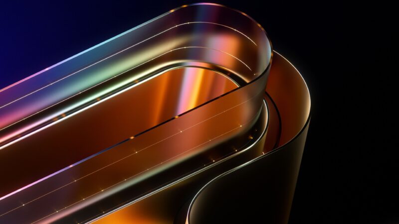 Glossy Curves in Motion wallpaper 4K
