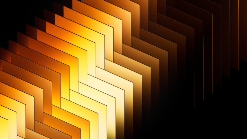 Golden Geometry Desktop | Abstract Layered Design wallpaper 4K