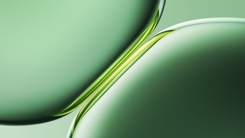 Green Fluid Shapes | Abstract Desktop Art wallpaper 4K