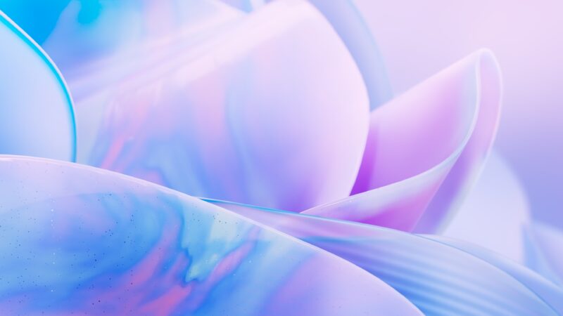 Holographic Petals in Pastel Bloom wallpaper 4K