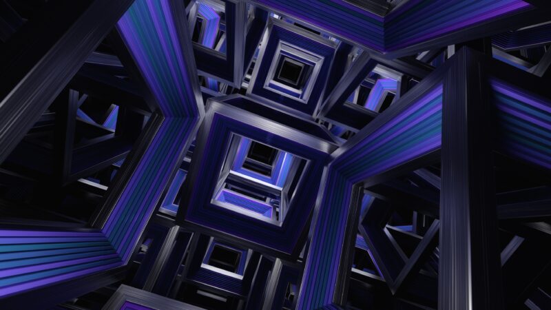 Infinite Squares Descend Into Depth wallpaper 4K