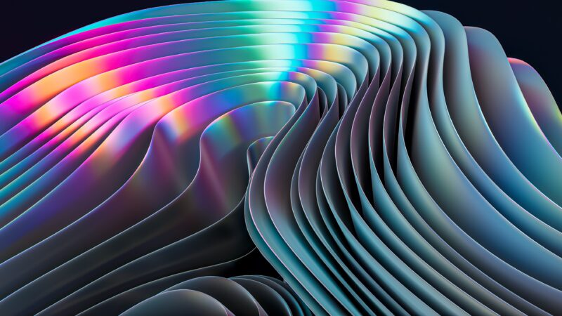 Iridescent Abstract Layers | Colorful Desktop Art wallpaper 4K