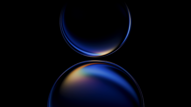 Iridescent Dark Blue Huawei Aura wallpaper 4K