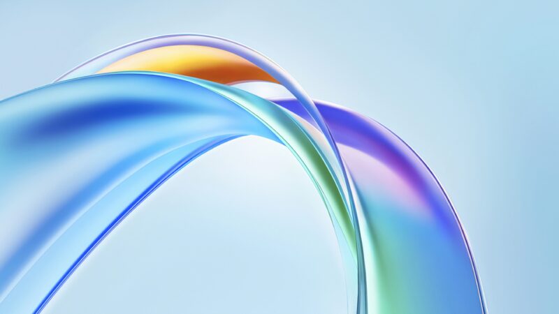 Iridescent Ribbons in Colorful Flow wallpaper 4K