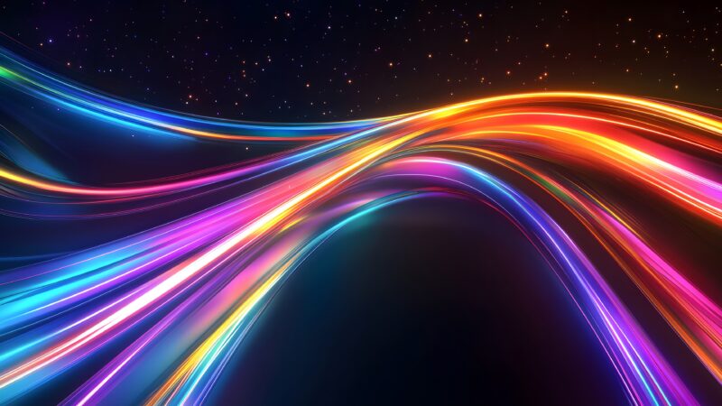 Light Streaks Abstract | Cosmic Sky Desktop wallpaper 4K