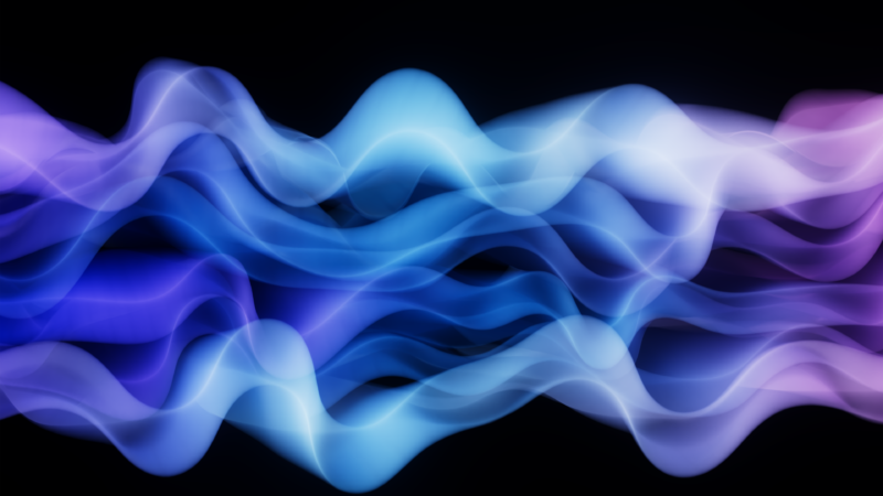 Luminous Dark Wave Gradient Flow wallpaper 4K