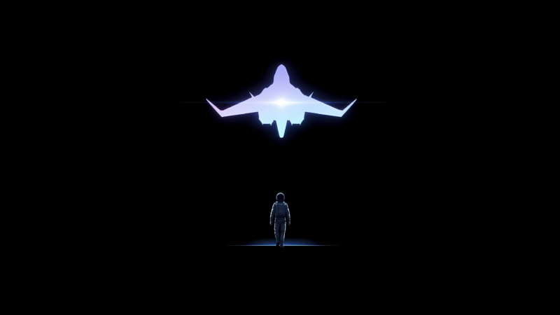 Military Jet Silhouette Desktop | Night Fighter View wallpaper 4K