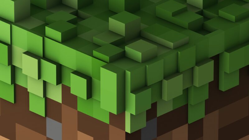 Minecraft Grass Blocks Abstract World wallpaper 4K