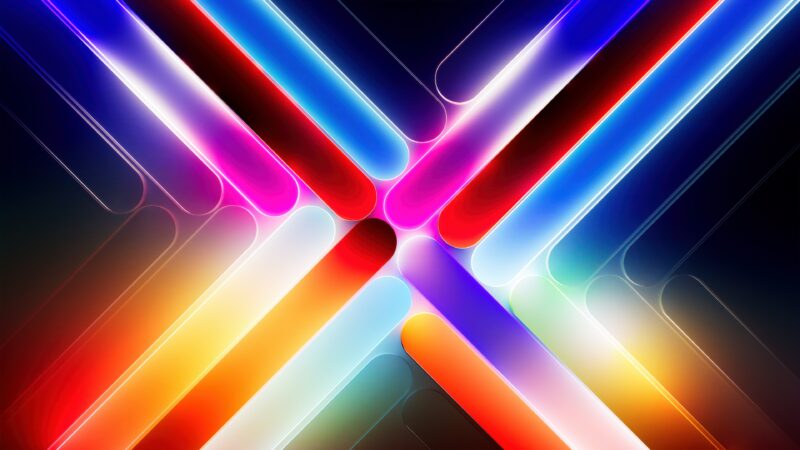 Neon Abstract Glow Desktop | Vibrant Light Streaks wallpaper 4K