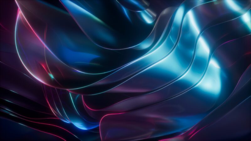Neon Curves Abstract | Glowing Light Desktop wallpaper 4K
