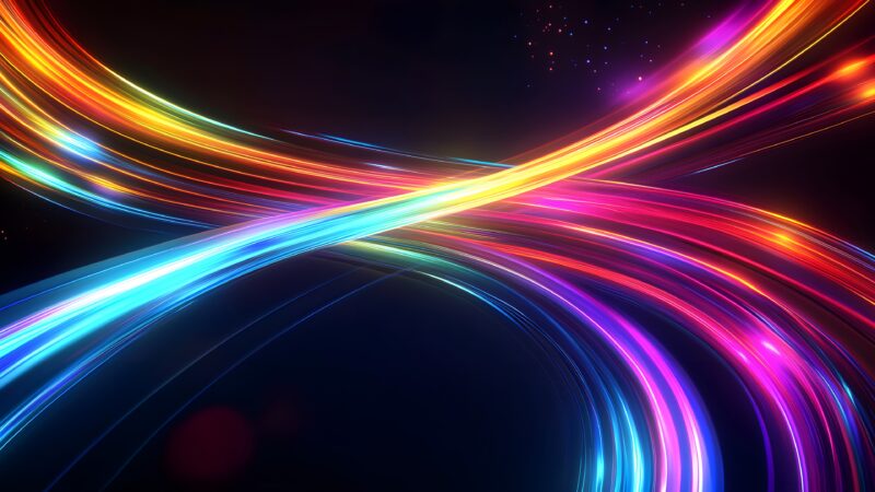 Neon Infinity Trails the Cosmos wallpaper 4K