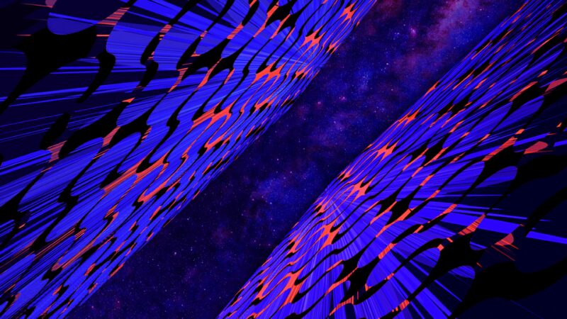 Neon Sky Meets the Milky Way wallpaper 4K