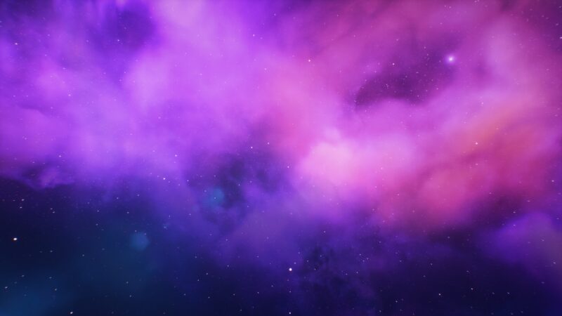 Pink Nebula Blooms at Midnight wallpaper 4K
