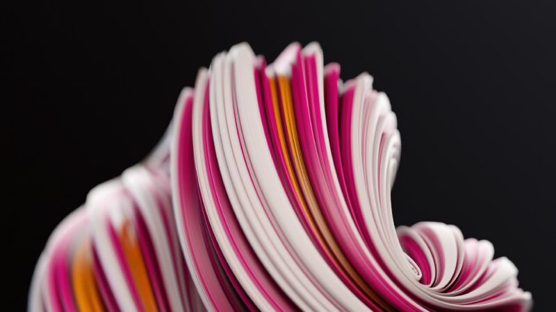 Pink Swirls Dancing in Darkness wallpaper 4K