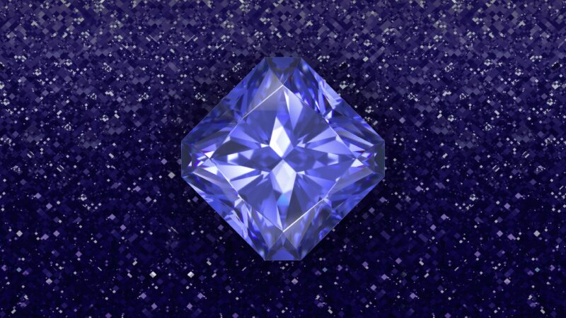 Shimmering Blue Diamond Gemstone Glow wallpaper 4K