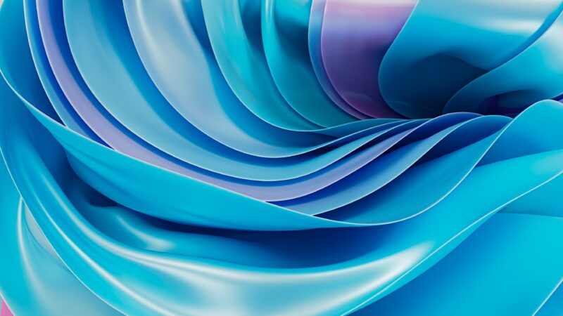 Smooth Blue Curves Flow Forward wallpaper 4K