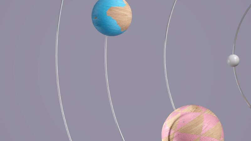 Soft Orbits in Pastel Relief wallpaper 4K