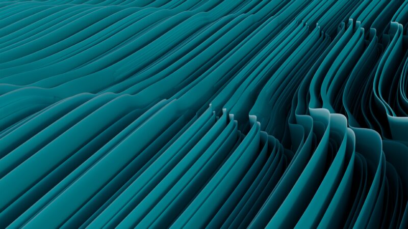 Teal Geometric Layers Rising Upward wallpaper 4K