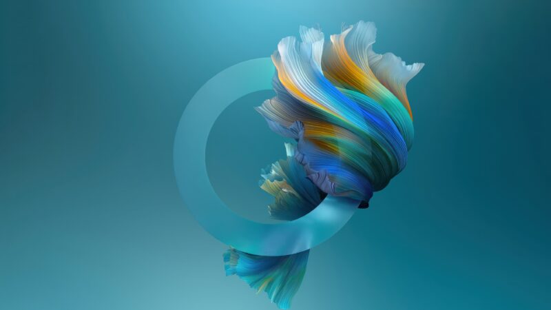 Teal Horizon Softly Fading wallpaper 4K