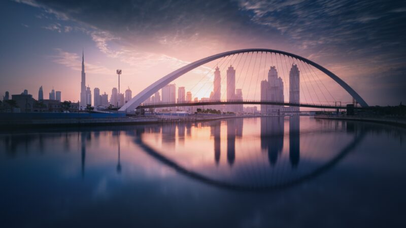 Tolerance Bridge at Golden Hour wallpaper 4K