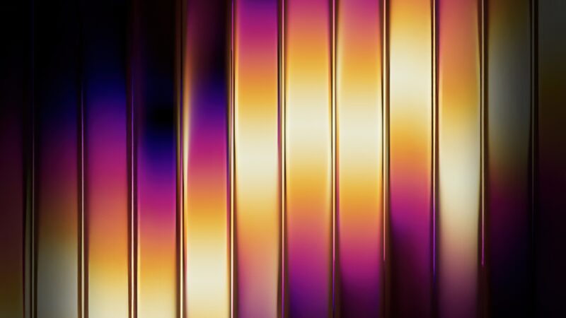 Vertical Stripes Gradient Desktop | Warm Color Bands wallpaper 4K