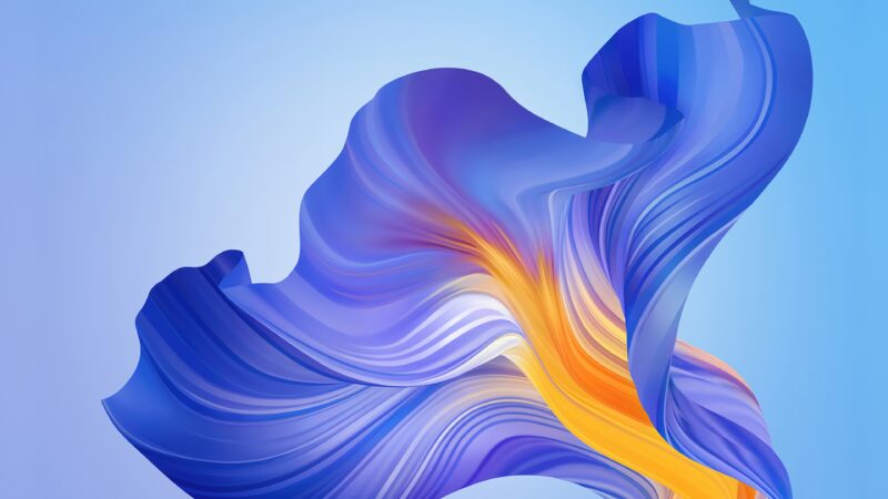 Vibrant Blue Gradient in Motion wallpaper 4K