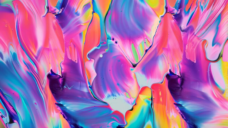 Vibrant Glossy Fluid Art Motion wallpaper 4K