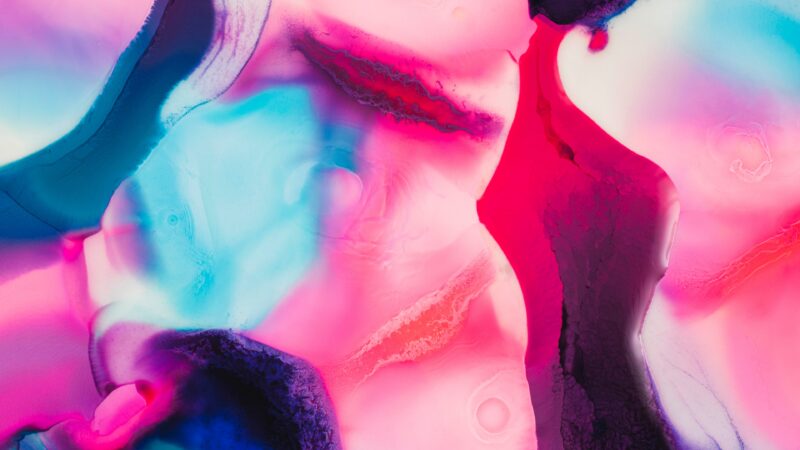 Vibrant Pink Fluid Pour Art wallpaper 4K