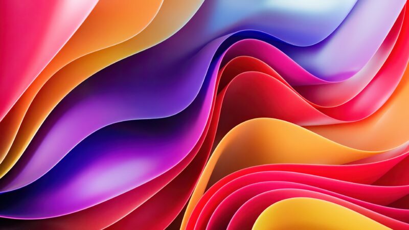 Vivid Fluid Waves in Motion wallpaper 4K