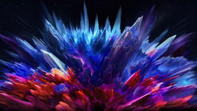 Vivid Neon Cosmic Color Burst wallpaper 4K